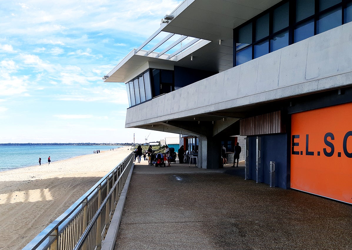 Edithvale Life Saving Club Britex Stainless Steel Shower Columns